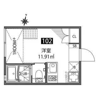 チトカラアパートメント【1階】の間取り