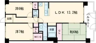 アミル21カトレア館【11階】の間取り