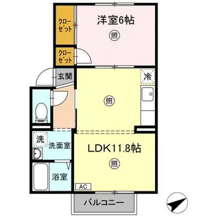 New プレジール倉敷 A棟【2階】の間取り