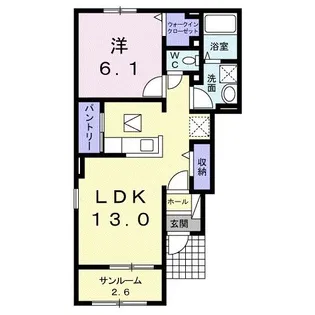 グラッサーノ I【1階】の間取り