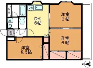 第2コスモハイツ【2階】の間取り