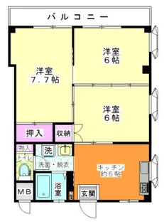 ルーミー寿【3階】の間取り