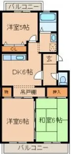 サンハイム南山本【2階】の間取り