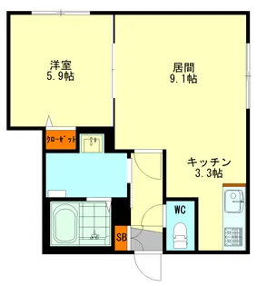 ディアコート51【3階】の間取り