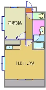 ハバードリーム3番館【1階】の間取り