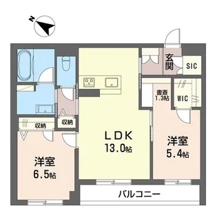 ソルヴィエンテ【2階】の間取り