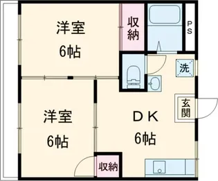 フォーブルばばB棟【1階】の間取り