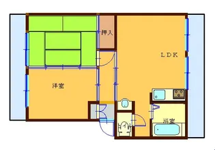 コーポ伽藍【1階】の間取り
