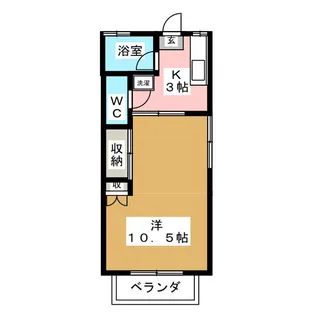 コンドミニアム小川【1階】の間取り