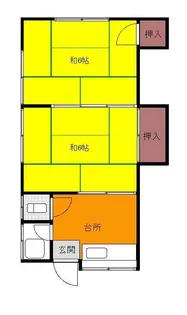 鈴ハイツ【2階】の間取り