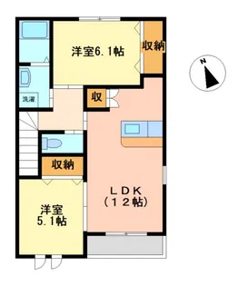 パレスアイム【2階】の間取り
