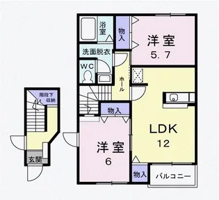 グランデ アウルム D【2階】の間取り