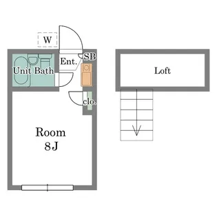 第二コーポ石原【1階】の間取り
