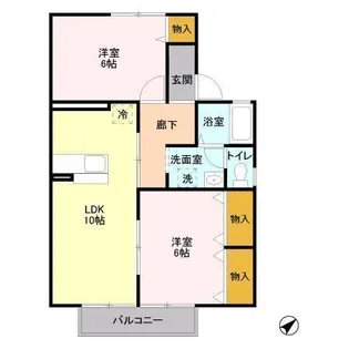 メゾン・ラーテーヌ C【2階】の間取り