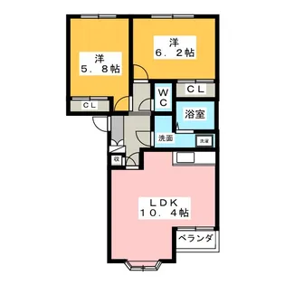 ナミアピア【1階】の間取り
