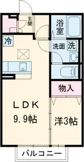 アンソレイエ【1階】の間取り