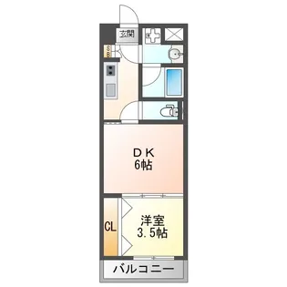 ファステート大阪マジョリティ【3階】の間取り