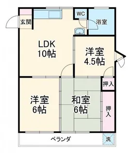 城西ハイツ【3階】の間取り