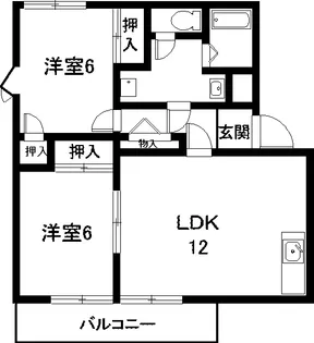 愛知県東海市富貴ノ台5【アパート】の間取り