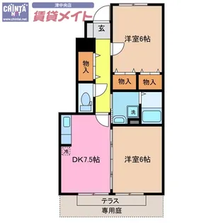 エステート陽だまり【1階】の間取り