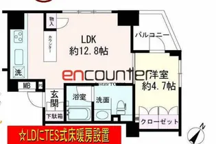 パークホームズ高田馬場四丁目【6階】の間取り