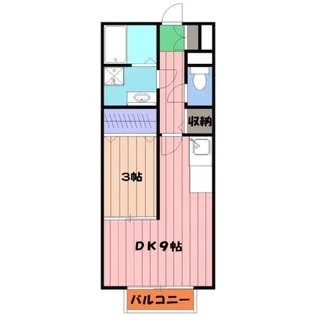 ジャルディネット【1階】の間取り