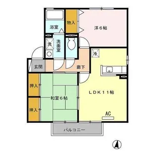 セジュールマーサ A棟【2階】の間取り