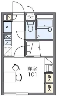 レオパレスサンパーク白金【1階】の間取り