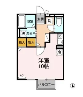 ラ・メールTAKASAGO A【1階】の間取り