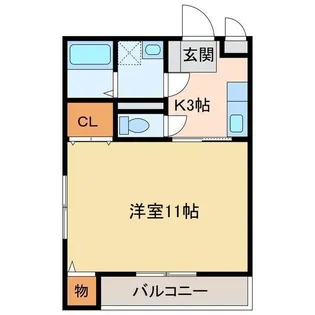 マリベールパセオ【2階】の間取り