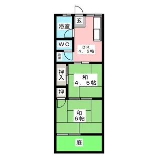 シティハイムオークハイツ【1階】の間取り