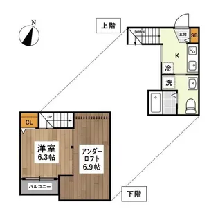 パピーズ迎町【2階】の間取り