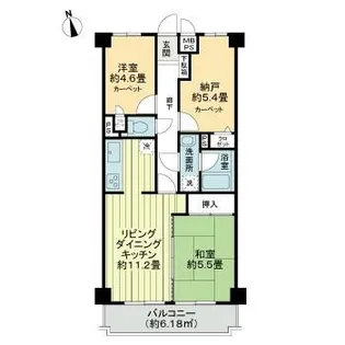 ライオンズマンション高崎【5階】の間取り