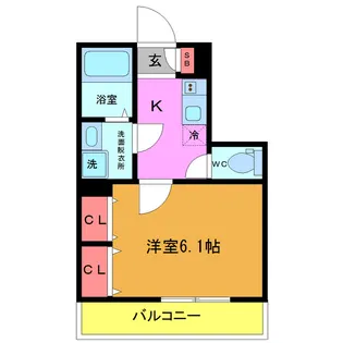 ベリエ稲毛海岸弐番館【3階】の間取り