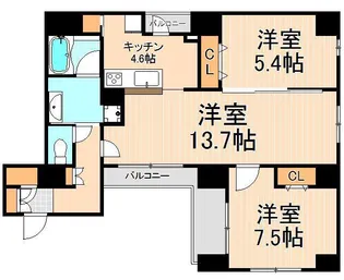 ロイヤル トーリータワーズ【9階】の間取り