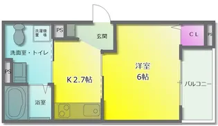 1Kの間取り画像