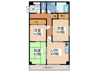 メゾンルピナス【9階】の間取り