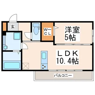 1LDKの間取り画像