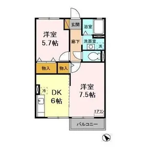 メゾンエクレール【2階】の間取り