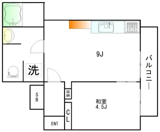 東京都中野区東中野1【アパート】の間取り