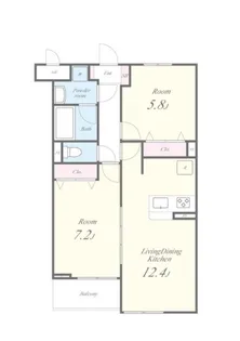 LUCIE TSI【1階】の間取り