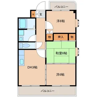 ヴィラクレストB【1階】の間取り