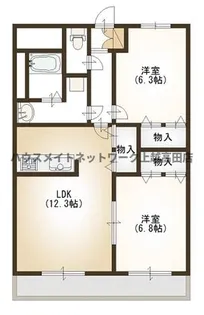 プランドール鴨島【2階】の間取り