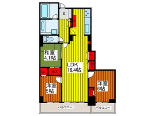 コスモ川口ステ-ションフロント【12階】の間取り