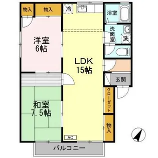 シャトー小林 A棟【2階】の間取り