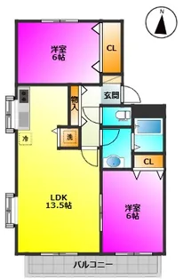 サンフォレストS【2階】の間取り