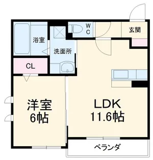 サニーガーデン榎本【1階】の間取り