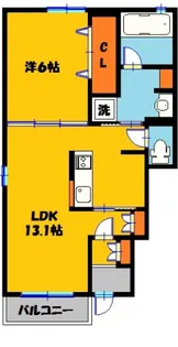 ワールドプレイスB【1階】の間取り
