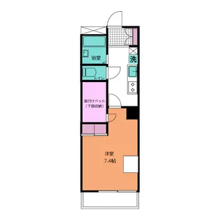 ライズ苗代【4階】の間取り