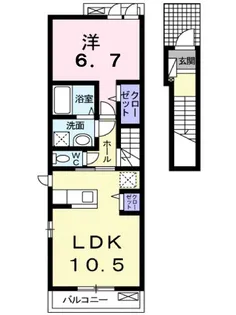 広島県福山市曙町5【アパート】の間取り